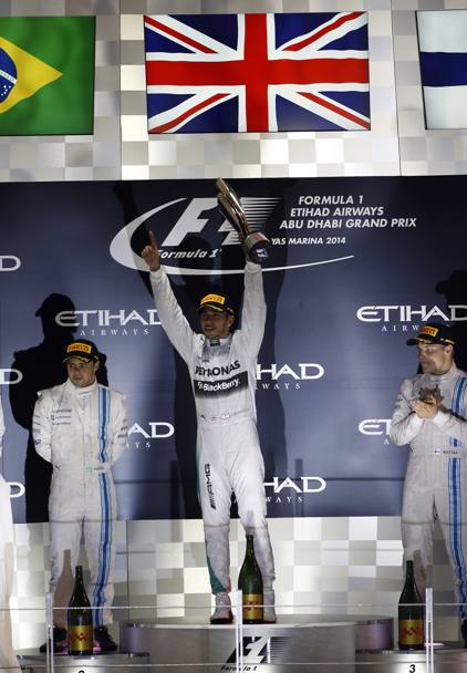 Hamilton davanti ai due della Williams, Massa e Bottas. Reuters